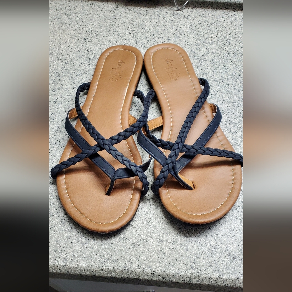 Women's Black Braided Sandals